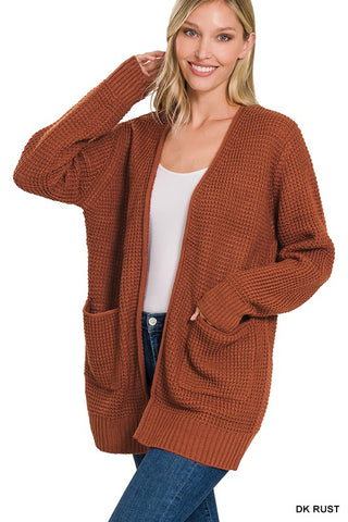 Waffle Knit Cardigan