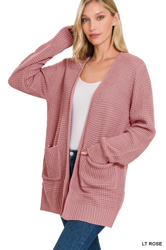 Waffle Knit Cardigan