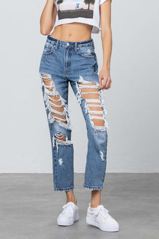 HIGH RISE MOM JEANS