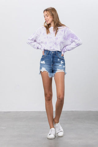 Insane Gene Lennon Distressed High Waist Shorts