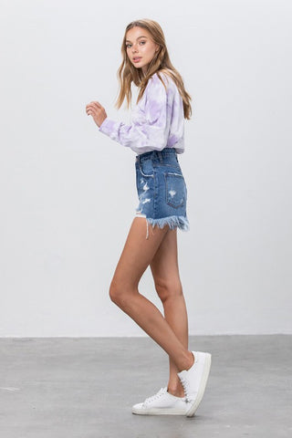 Insane Gene Lennon Distressed High Waist Shorts