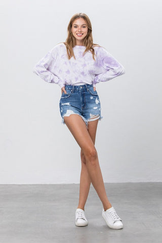 Insane Gene Lennon Distressed High Waist Shorts