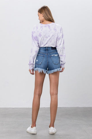 Insane Gene Lennon Distressed High Waist Shorts