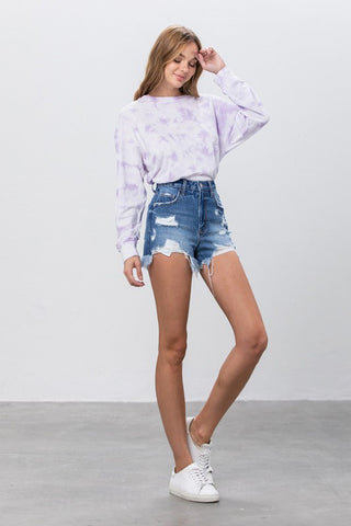 Insane Gene Lennon Distressed High Waist Shorts