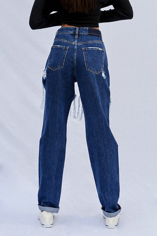 HIGH WAISTED BAGGY JEANS