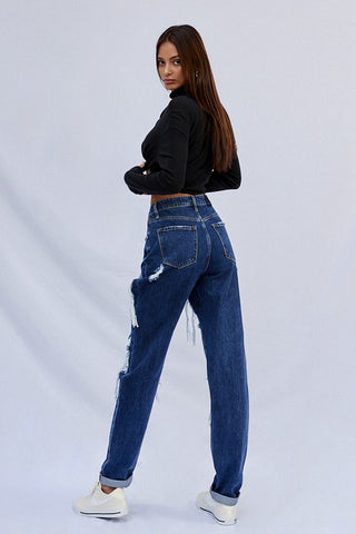 HIGH WAISTED BAGGY JEANS