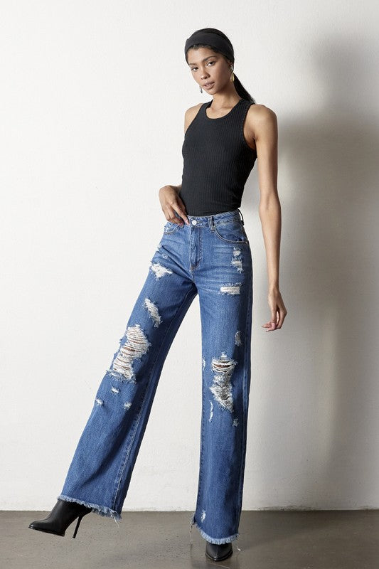 Insane Gene Monica Distressed Dad Jeans