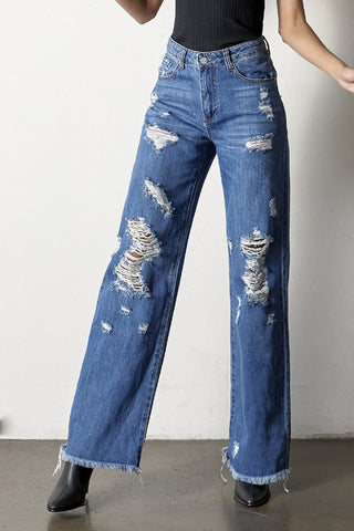 Insane Gene Monica Distressed Dad Jeans