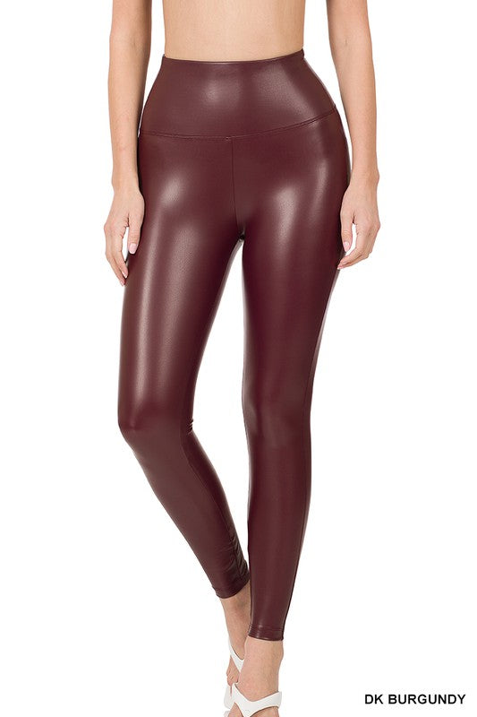 High Rise Leather Leggings