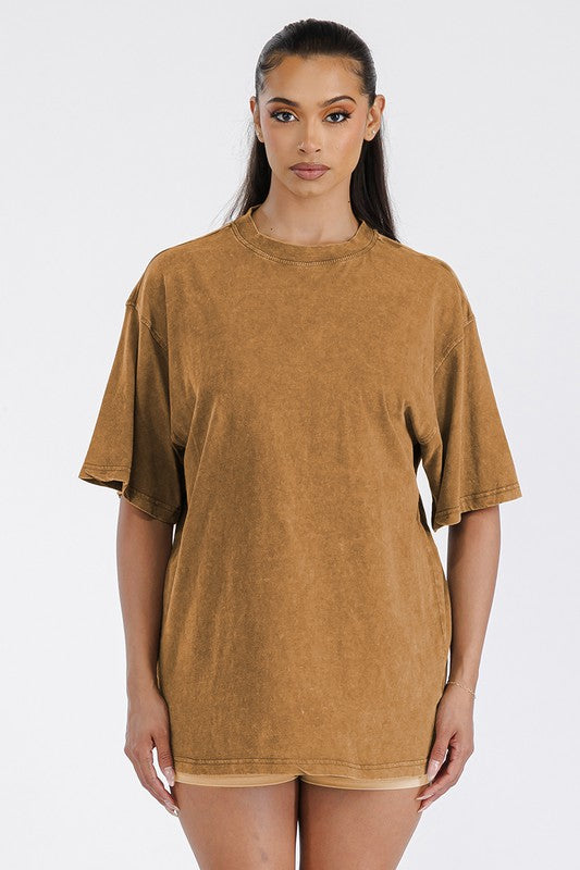 Garment Dyed Oversized Boyfriend Tee