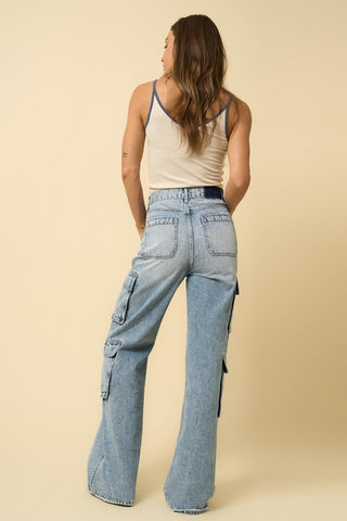 Insane Gene Santana Crossover Waist Cargo Jeans