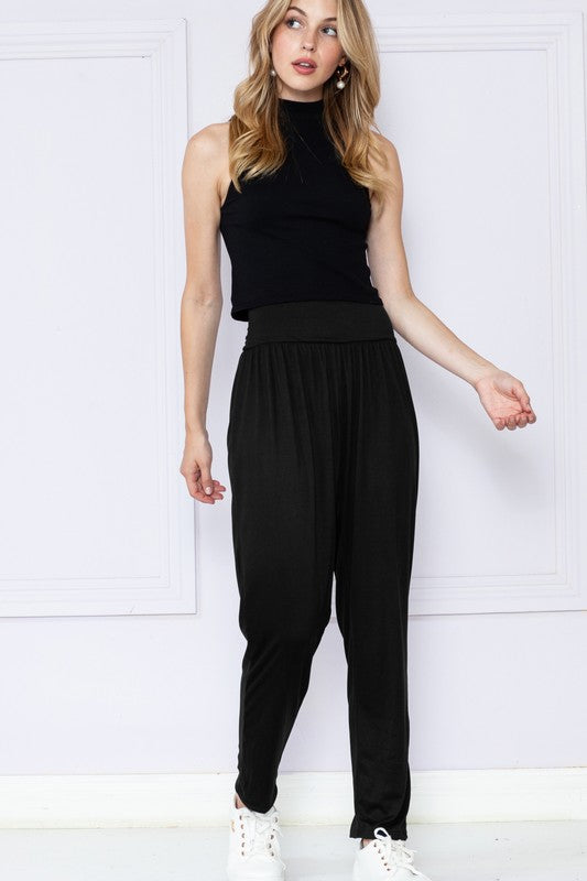 High Waist Relaxed Palazzo Pants