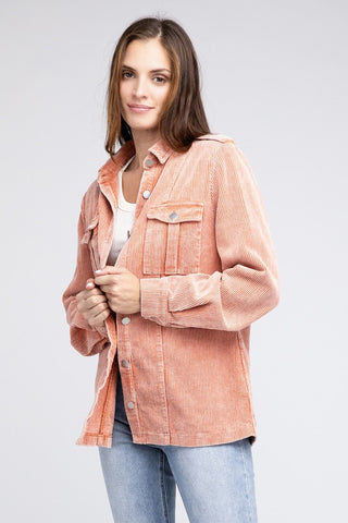Corduroy Buttoned Down Jacket