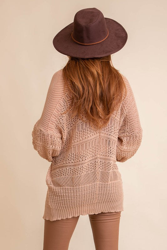 Knit Netted Cardigan
