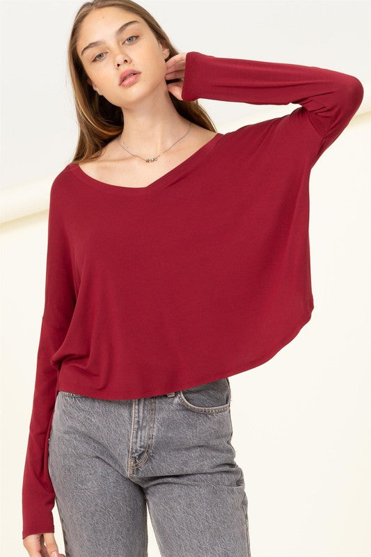 V-Neck Loose Fit Top