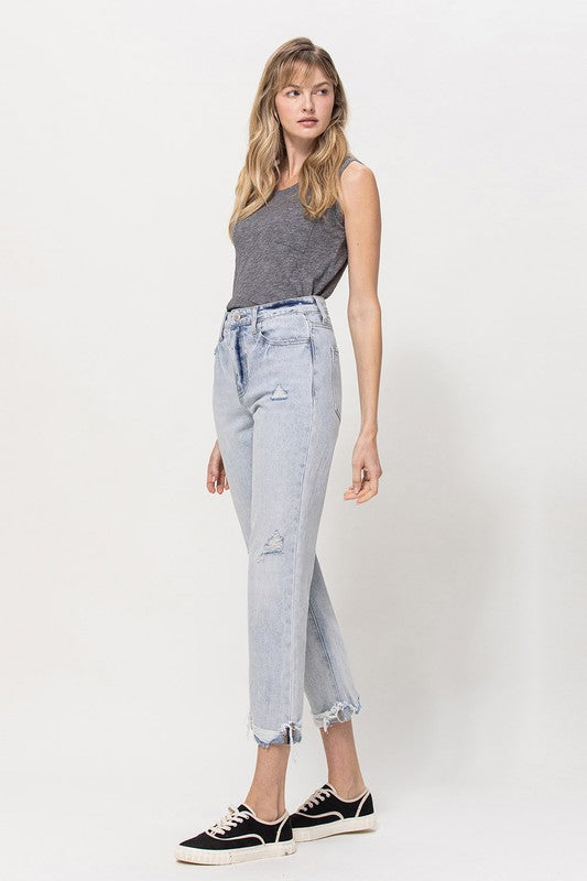 Vervet by Flying Monkey Minor Mishap Super High Rise Relaxed Cuff Straight Jeans
