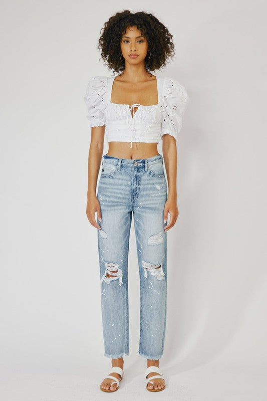 Kancan Penelope High Rise Slim Straight Jeans