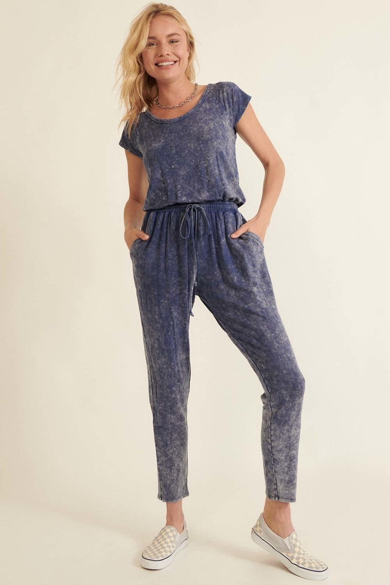 Mineral Washed Knit Jumpsuit