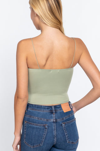 Thin Strap Cropped Cami