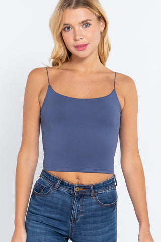 Thin Strap Cropped Cami