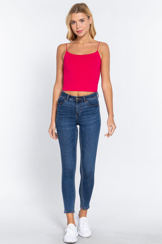 Thin Strap Cropped Cami