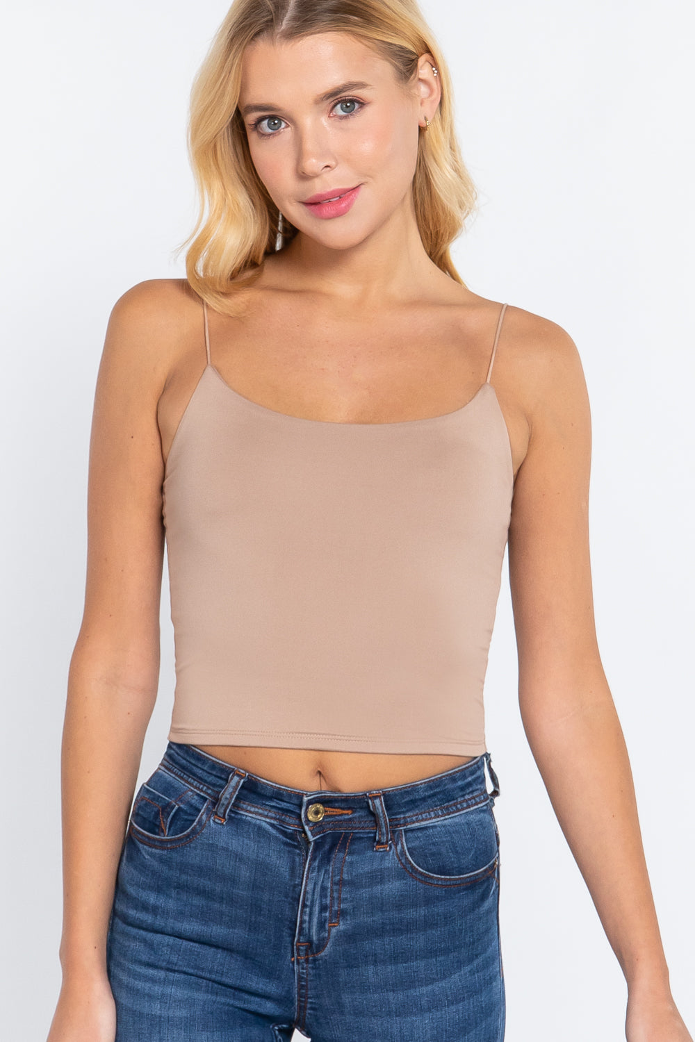 Thin Strap Cropped Cami