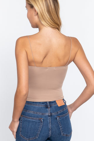 Thin Strap Cropped Cami