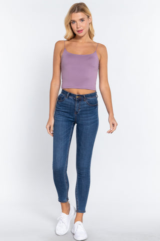 Thin Strap Cropped Cami