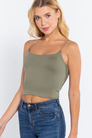 Thin Strap Cropped Cami