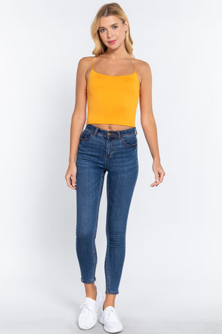 Thin Strap Cropped Cami