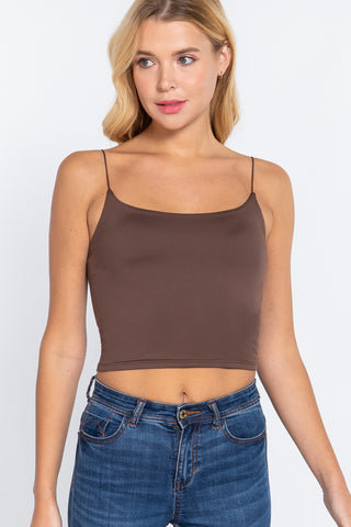 Thin Strap Cropped Cami