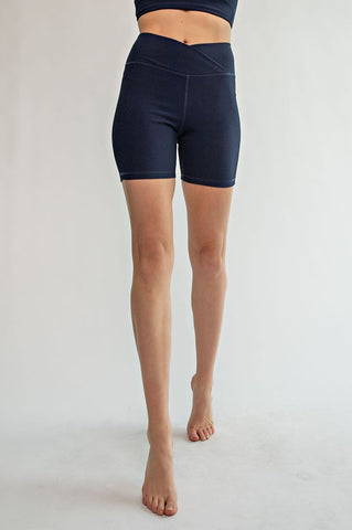Ribbed Biker Shorts